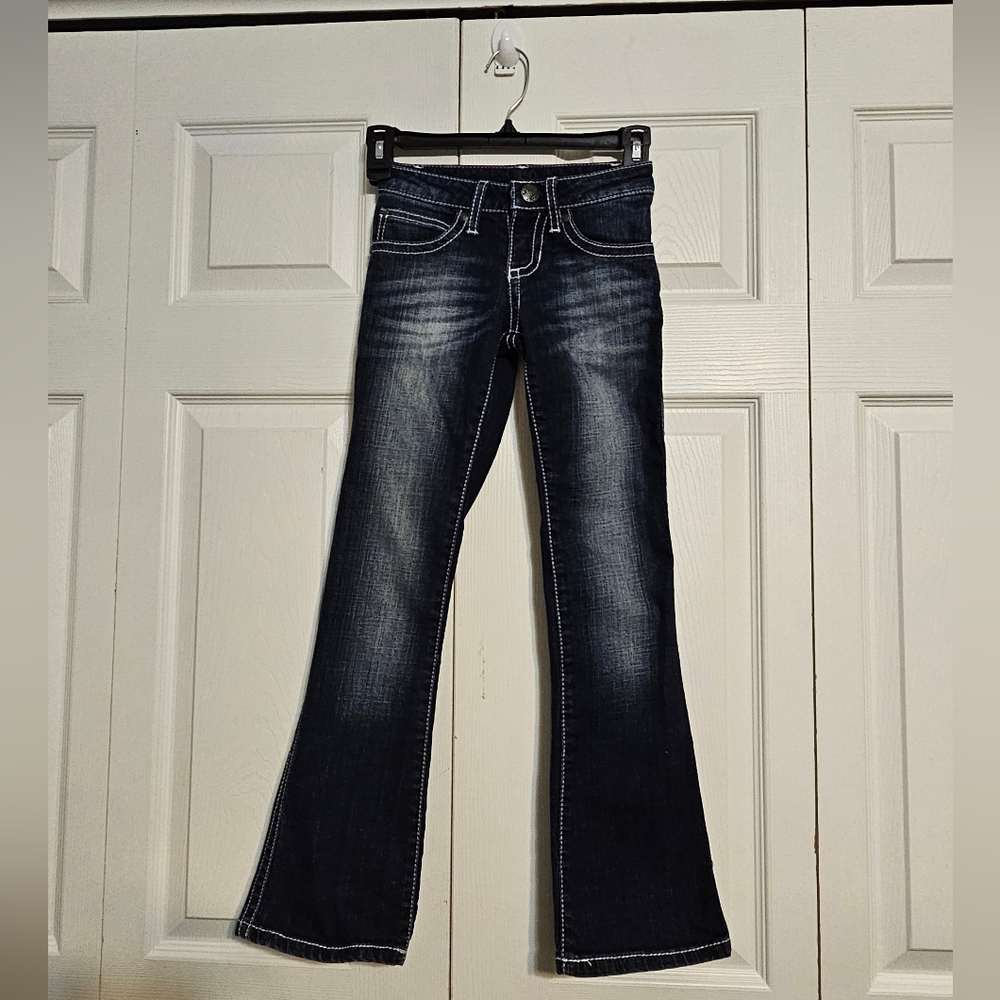 Rock 47 by Wrangler Girls Embellished Bootcut Jeans - 7 Slim